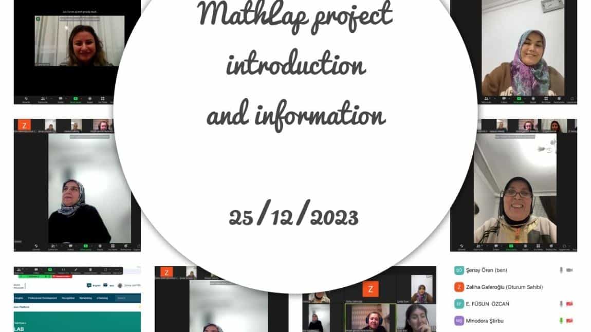 MathLap eTwinning Projesi Tanışma ve Bilgilendirme Webinarı